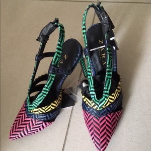 Colorful Summer stilettos shoes.